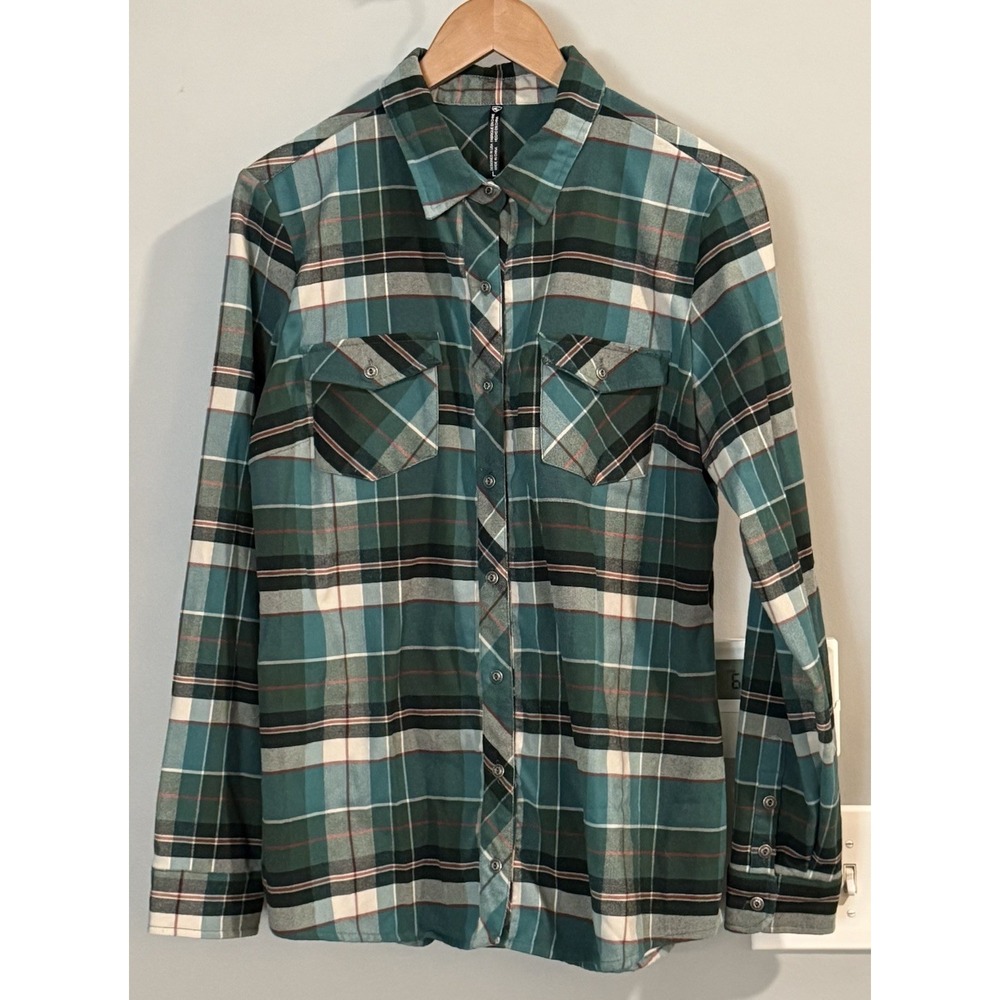 Kuhl Top Tess Plaid Button Up Long Sleeve Lightweight Active Outdoors Large